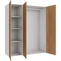 Wickes Claydon Oak Slab Triple Wardrobe with Rail & Shelves 1800 x 1500mm