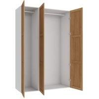 Wickes Ashland Oak Shaker Triple Wardrobe with Rail - 2250 x 1500mm