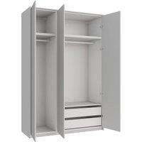 Wickes Claydon Grey Slab Triple Wardrobe with Drawers, Shelves, Plinth & Panels - 2333 x 1536mm