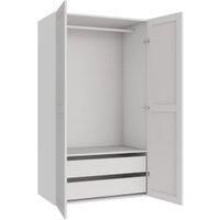 Wickes Ashland White Shaker Double Wardrobe with Rail & Drawers - 1800 x 1000mm
