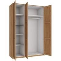 Wickes Ashland Oak Shaker Triple Wardrobe with Rail, Shelves, Plinth & Panels - 2333 x 1536mm