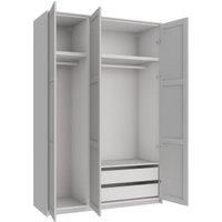 Wickes Ashland Grey Shaker Triple Wardrobe with Shelves, Drawers, Plinth & Panels - 2333 x 1536mm