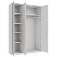 Wickes Ashland White Shaker Triple Wardrobe with Rail, Shelves, Plinth & Panels - 2333 x 1536mm