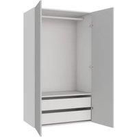 Wickes Claydon Grey Slab Double Wardrobe with Rail & Drawers - 1800 x 1000mm