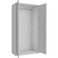 Wickes Ashland Grey Shaker Double Wardrobe with Rail, Plinth & Panels - 2083 x 1036mm