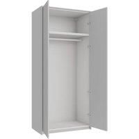 Wickes Claydon Grey Slab Double Wardrobe with Rail, Plinth & Panels - 2333 x 1036mm