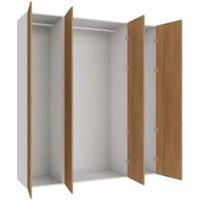 Wickes Claydon Oak Slab 3 Cabinet Quad Wardrobe with Rail - 2250 x 2000mm