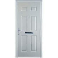 Door-Stop 6 Panel White Right Hand FD30 Fire Door Set - 920 x 2079mm