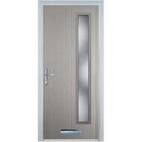 Door-Stop Cottage Long Glazed Agate Grey Right Hand Composite Door - 920 x 2100mm