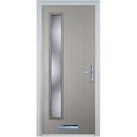 Door-Stop Cottage Long Glazed Agate Grey Left Hand Composite Door - 920 x 2100mm