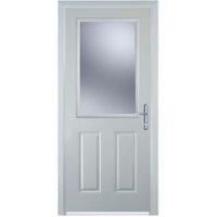Door-Stop 2 Panel 1 Square White Left Hand Composite Door - 920 x 2100mm