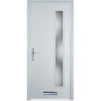 Door-Stop Cottage Long Glazed White Right Hand Composite Door - 920 x 2100mm