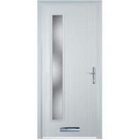 Door-Stop Cottage Long Glazed White Left Hand Composite Door - 920 x 2100mm