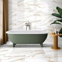 Wickes Calacatta Silk Gold Wall & Floor Tile - 600 x 300mm