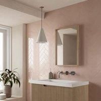 Wickes Farmhouse Soft Pink Ceramic Wall Tile - 300 x 75mm