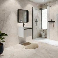 Wickes Mandarin Greige Matt Porcelain Wall & Floor Tile - 600 x 600mm