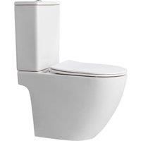 Wickes Terena Vortex Easy Clean Open Back Close Coupled Toilet Pan, Cistern & Soft Close Seat