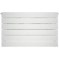 Henrad by Stelrad White Verona Plane Single Panel Horizontal Designer Radiator - 444 x 1000 mm