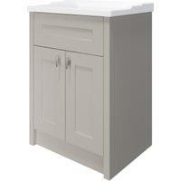 Wickes Hayman Matt Chashmere Traditional Freestanding Vanity Unit & Hayman Basin - 873 x 600mm