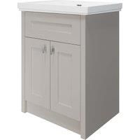 Wickes Hayman Matt Chashmere Traditional Freestanding Vanity Unit & Haven Basin - 881 x 600mm