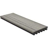 Trex Enhance Naturals Grooved Deck Board Foggy Wharf Sample - 25 x 140 x 200mm
