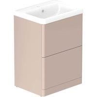 Nexa By VADO Veva Sunset Pink Freestanding Vanity Unit & Ceramic Basin - 600mm