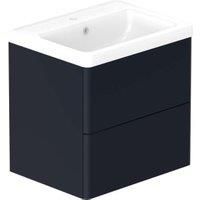 Nexa By VADO Veva Midnight Blue Wall Hung Vanity Unit & Ceramic Basin - 600mm