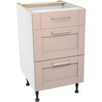 Wickes Ohio Dusky Pink Shaker Drawer Unit - 500mm