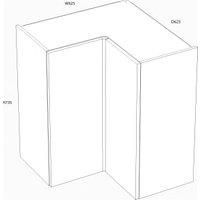 Wickes Orlando Gloss Stone L-Shape Corner Wall Unit - 625mm