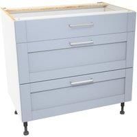 Wickes Ohio Hazy Blue Shaker Drawer Unit - 900mm