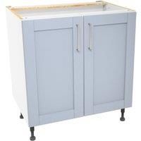 Wickes Ohio Hazy Blue Shaker Base Unit - 800mm
