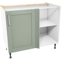 Wickes Ohio Reed Green Shaker Corner Base Unit - 1000mm