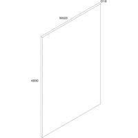 Wickes Orlando Gloss Stone 18mm Decor Base End
