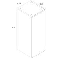 Wickes Orlando Gloss Stone Shaker Wall Unit - 300mm