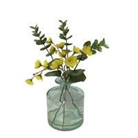 Habitat Artificial Faux Floral Blossom & Eucalyptus in Glass