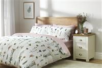 Habitat Cotton Dried Flowers White Bedding Set - Double