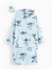 Stitch Print Fleece Hooded Blanket 7-8 years