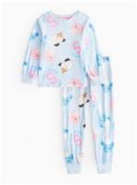 Squishmallows Print Blue Slinky Fleece Pyjamas 5-6 years