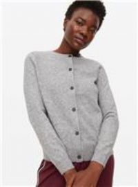 Grey Soft Knit Crew Neck Cardigan 6