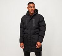 Brave Soul Todd Longline Puffer Jacket - Black - Size M