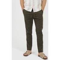 Relaxed Fit Linen Blend Trousers