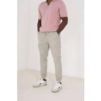 Cotton Linen Blend Cargo Trousers