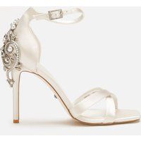 Dune Women's Maridel Satin Heeled Sandals - Ivory - UK 8