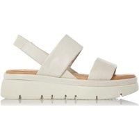 Dune Women's Location Leather Flatform Sandals - Ecru - UK 8