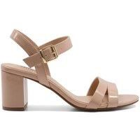 Dune Ladies MERISA Block-Heeled Sandals Size UK 8 Block Heel Nude