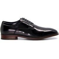 Dune Mens WF Sparrows Leather Lace-Up Gibson Shoes Size UK 7 Black Flat Heel Wide Fit