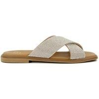 Dune Ladies Women/'s LYLAH Diamante-Strap Flat Sandals Size UK 3 Camel Flat Heel Flat Sandals