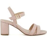 Dune Ladies Wide Fit MERISA Wide-Fit Block-Heel Sandals Size UK 4 Block Heel Heeled Sandals