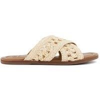 Dune Ladies LEVEL Crochet Flat Sandals Size UK 3 Flat Heel Casual Sandals