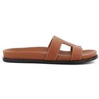 Dune Ladies LOUPA Topstitch-Detail Comfort-Footbed Slider Sandals Size UK 3 Flat Heel Casual Sandals